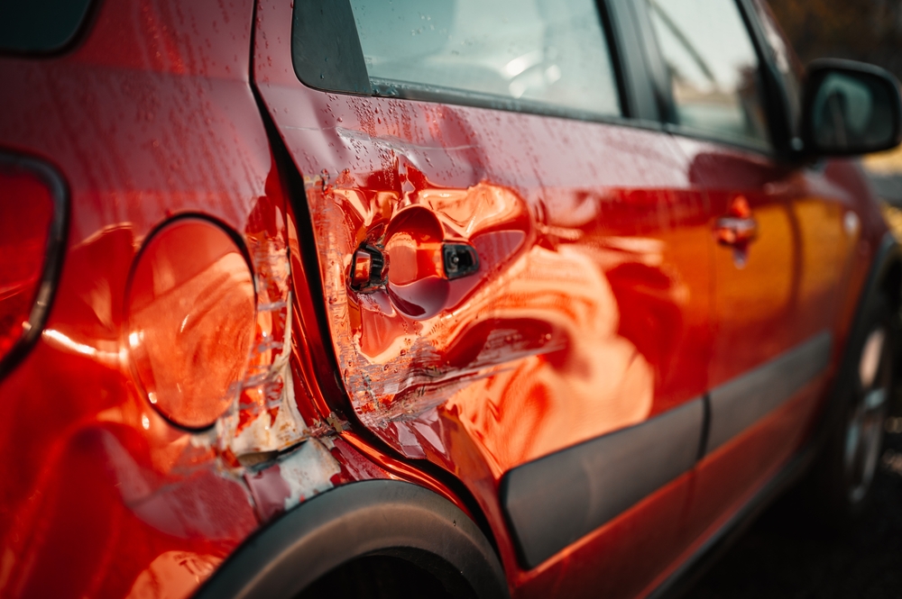Car,Crash,Or,Accident.,Front,Fender,And,Light,Damage,And